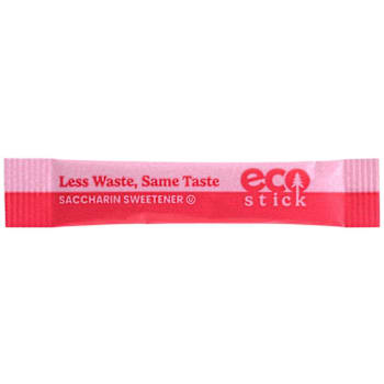 Café Delight Ecostick Pink Saccharin Zero Calorie Sweetener Stick Case Of 2000