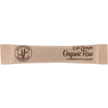 Café Delight Cafe Delight Organic Raw Natural Cane Sugar Stick Case Of 2000