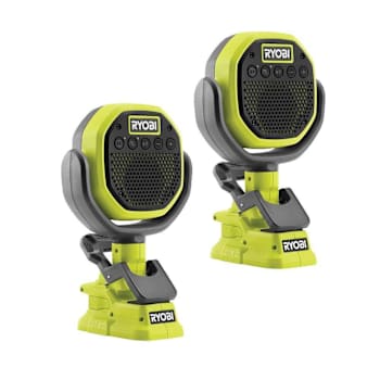 Ryobi ONE+ 18V Cordless Verse Clamp Speaker, Tool Only, Pack Of 2