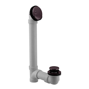 WESTBRASS Sch 40 PVC Tip-Toe Bath Drain Waste Kit w/Faceplate in Polished Nickel