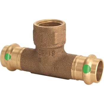 Viega Propress Adapter Tee 1/2" X 1/2" X 1/2" Fpt Zero-Lead Bronze Package Of 5