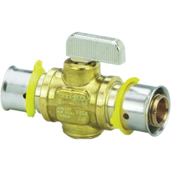 Viega PureFlow 1/2" x 1/2" Zero Lead Brass Press Ball Valve Package Of 10