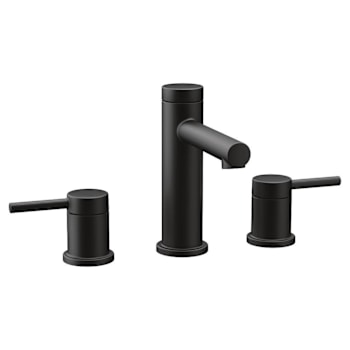 Moen Align Matte Black 2-Handle Widespread 1.5 GPM Bathroom Faucet w/ Valve