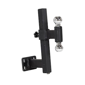 Vestil Steel Double Ball Hitch Mount For E-Tug-HD Models Black