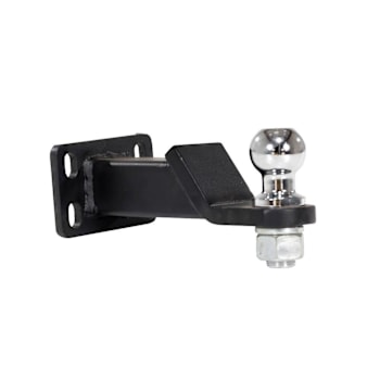 Vestil Steel Single Ball Hitch Mount 8 In. Length For E-Tug-HD Models Black