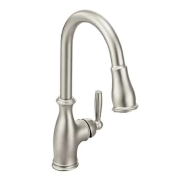 Image for Moen Brantford One-Handle High Arc Pulldown Kitchen Faucet Spot Resist Stainless from HD Supply