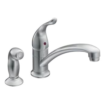 Moen Chateau One-Handle Low Arc Kitchen Faucet With Spray Chrome