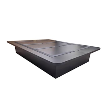 HOLLYWOOD BED FRAME COMPANY Wilshire Platform Bed, 14"H, Black Melamine, EK
