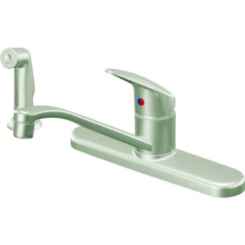Image for Cleveland Faucet Group Cornerstone Kitchen Faucet Single Handle w/ Spray (Stainless Steel) from HD Supply