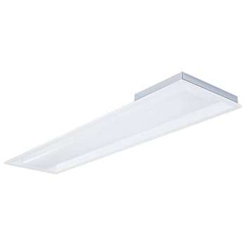 Satco 1X4 LED Single Basket Troffer, Select CCT And Watt, White, Package Of 2