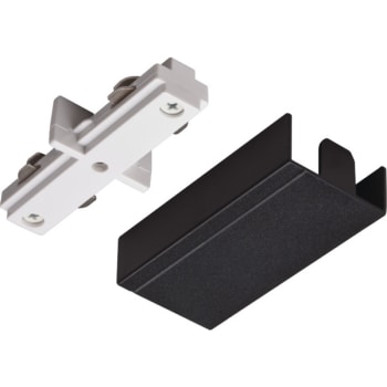 Lithonia Lighting White Straight Connector Track Kit With Lithonia Lighting White Straight Connector Track Kit With Black Cover