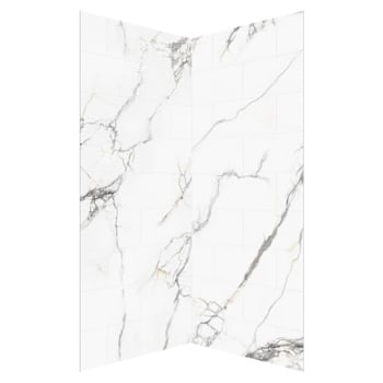 CRAFT + MAIN FLEX® 42 ×42 × 96-inch Shower Wall System in Bianco Marble