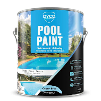 Dyco Pool Paint Waterborne Acrylic Coating, Ocean Blue, 1 Gallon