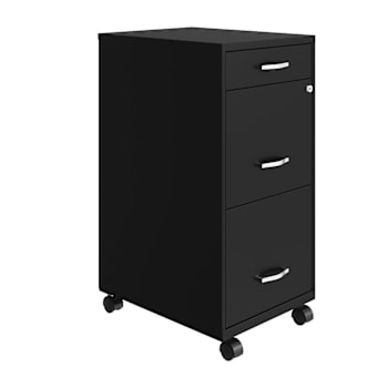Space Solutions 18" Deep 3 Drawer Mobile Letter Width Vertical File Cabinet
