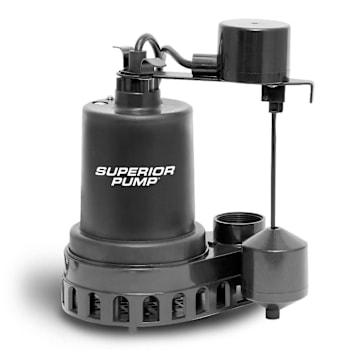 Superior Pump 1/2 HP Thermoplastic Sump Pump with Vertical Float Switch