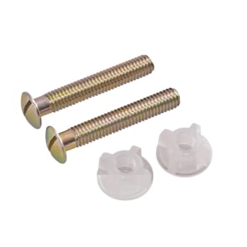 Centoco Package Of 2 Steel Zinc-Plated Bolts With Nylon Nuts Package Of 2