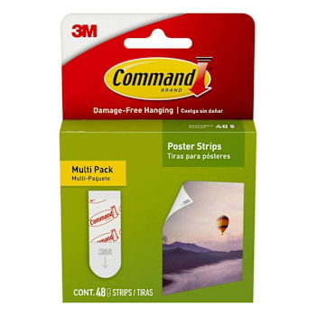 Command Poster Strips Multi-Pack 17024-48ES 48 Strips per Pack Case Of 1152