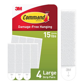 Command 15 Lb White Picture Hanging Strips 4 Strips per Pack 24 Case of 96