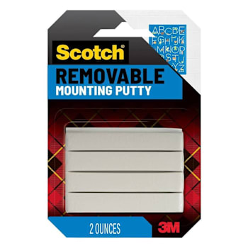 Scotch Removable Mounting Putty 2 oz White Case Of 12