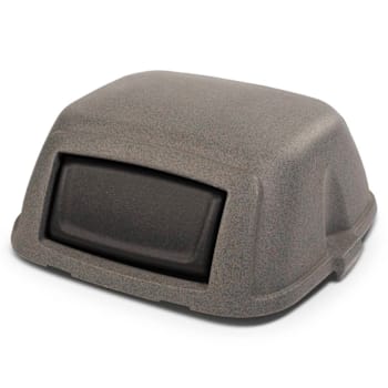 Toter Slimline 50 Gal. Graystone Square Trash Can Dome Top Lid