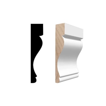 Reso 13/16" D x 3-1/2" W x 102" L Primed Finger Joined Pine Casing, 1 Piece