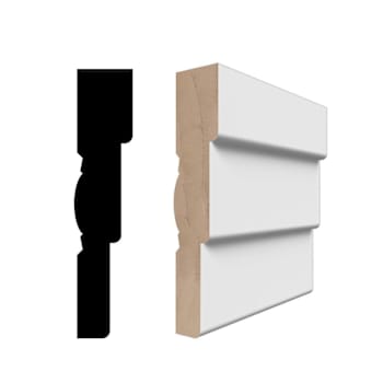 Reso 5/8" D x 3-1/4" W x 85" L Primed Finger-Joined Pine Casing, 1 Piece