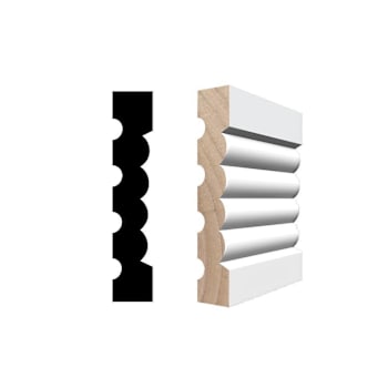 Reso 11/16" D x 3-1/2" W x 102" L Primed Finger-Joined Pine Casing, 5 Pieces