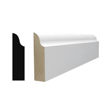 Reso 3/8" x 1-3/8" x 99" Primed Finger-Joined Pine Doorstop Molding, 5 Pieces