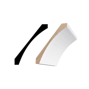 Reso 9/16" D x 5-1/4" W x 96" L Primed MDF Crown Molding, 3 Pieces