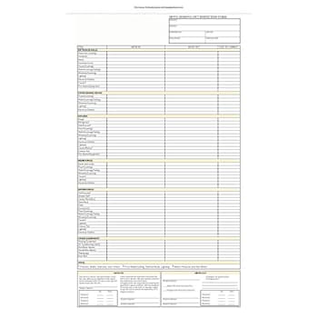 Hy-Ko 3-Part Hud Inspection Form 8.5 X 14" Package Of 100