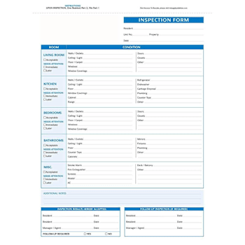 Hy-Ko 2-Part Inspection Form 8.5 X 11" Package Of 100