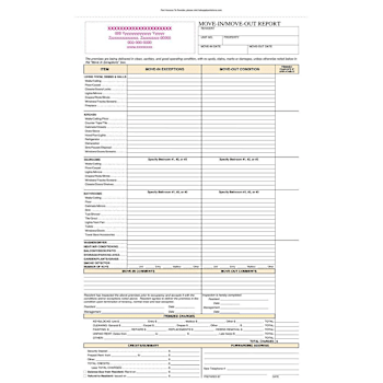 Hy-Ko 3-Part Move In/Out Inspection Report 8.5 X 14" Package Of 100
