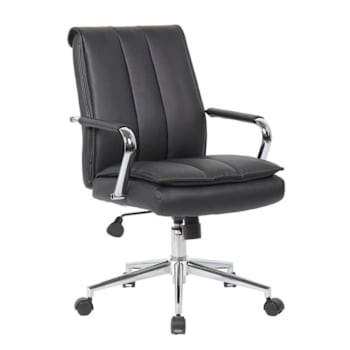Boss Office Products Deluxe Comfort Pillow-Top Style Black Desk Chair