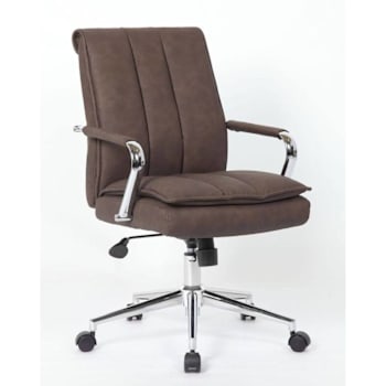 Boss Office Products Pillow-Top Styled Deluxe Comfort Brown Desk Chair