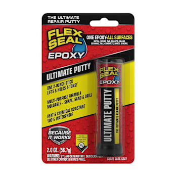 Flex Seal Epoxy, Ultimate Putty, Dark Gray, 2 Oz., Case Of 8