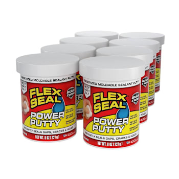 Flex Seal Power Putty, White, 8 Oz., Case Of 8