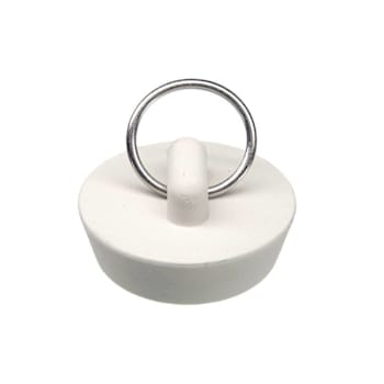 DANCO 1-1/4 in. Rubber Drain Stopper in White Case Of 5