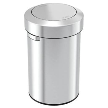 Image for Hls Commercial 17 Gallon Stainless Steel Swing Top Trash Can from HD Supply
