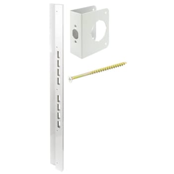 Prime-Line Jamb Repair And Reinforcement Kit, 59-1/2" Installed, Steel, White