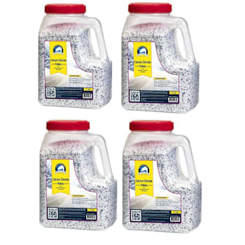 Bare Ground 7lb Jug of Calcium Chloride Pellets w/ Infused Traction Granules Package Of 4