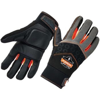 9001 S Black Full-Finger Impact Gloves Pack Of 2