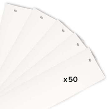 Champion 192 In. Vertical Vane, Pack Of 50, White