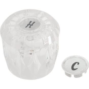 Image for Replacement For Valley Hot/cold Faucet Handle Clear 1-7/8" Height from HD Supply