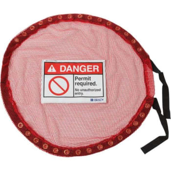 Brady® Permit Required Lockable Red Mesh Cover Size Small