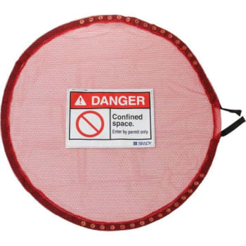 Brady® Confined Space Lockable Red Mesh Cover Size Large