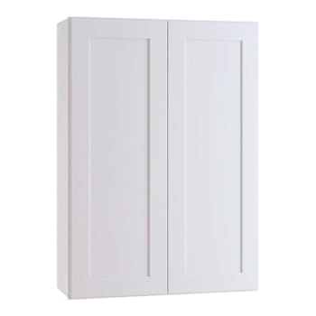 Image for Newport 27 In. W X 12 In. D X 42 In. H Assembled Plywood Wall Kitchen Cabinet In Pacific White With Soft Close from HD Supply