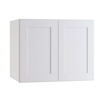 Image for Newport 36 In. W X 24 In. D X 24 In. H Assembled Plywood Wall Bridge Kitchen Cabinet In Pacific White With Soft Close from HD Supply