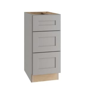Image for Newport 12 In. W X 21 In. D X 34.5 In. H Assembled Plywood Drawer Base Bath Cabinet In Pearl Gray With Soft Close from HD Supply