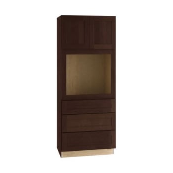 Image for Newport 33 In. W X 24 In. D X 84 In. H Assembled Plywood Double Oven Kitchen Cabinet In Manganite With Soft Close from HD Supply