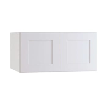 Image for Newport 36 In. W X 24 In. D X 15 In. H Assembled Plywood Wall Bridge Kitchen Cabinet In Pacific White With Soft Close from HD Supply